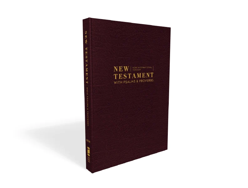 NIV, NEW TESTAMENT WITH PSALMS AND PROVERBS, POCKET-SIZED, PAPERBACK, BURGUNDY, COMFORT PRINT