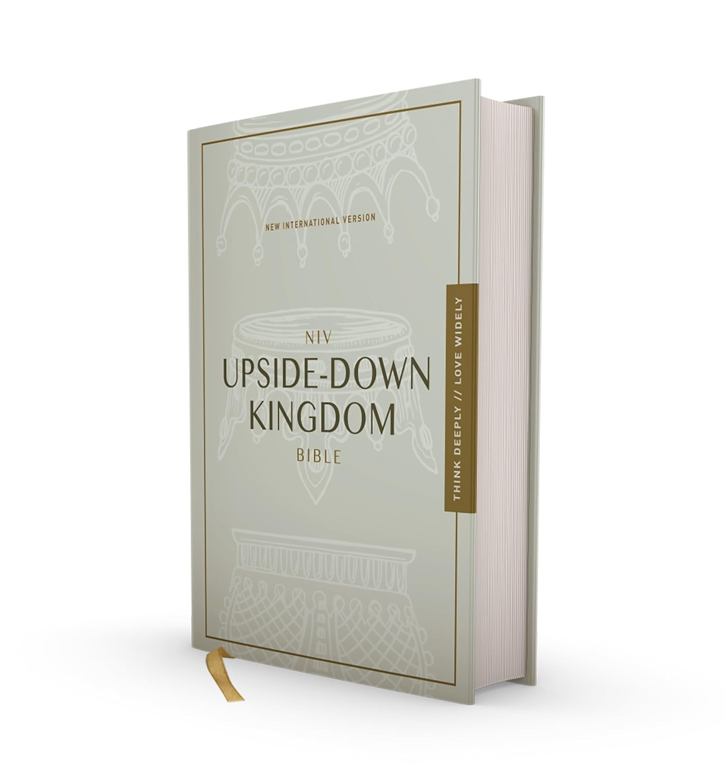 NIV, Upside-Down Kingdom Bible, Hardcover, Gray, Comfort Print Think Deeply // Love Widely