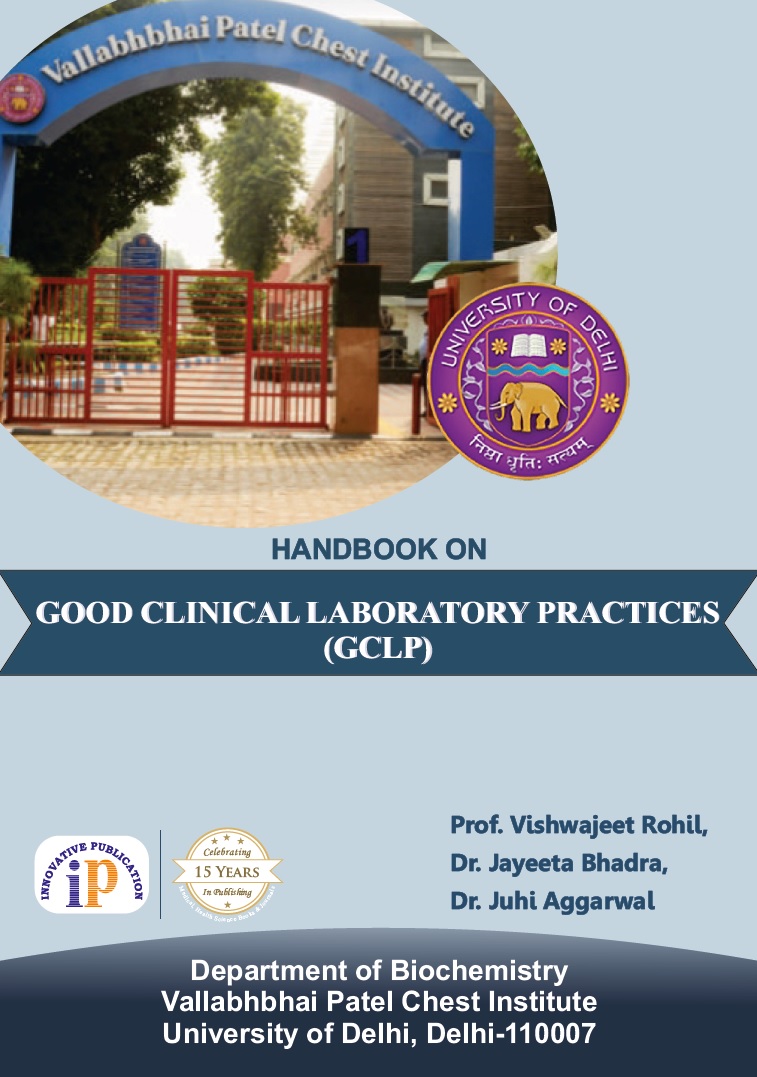 Handbook on Good Clinical Laboratory Practices (GCLP)