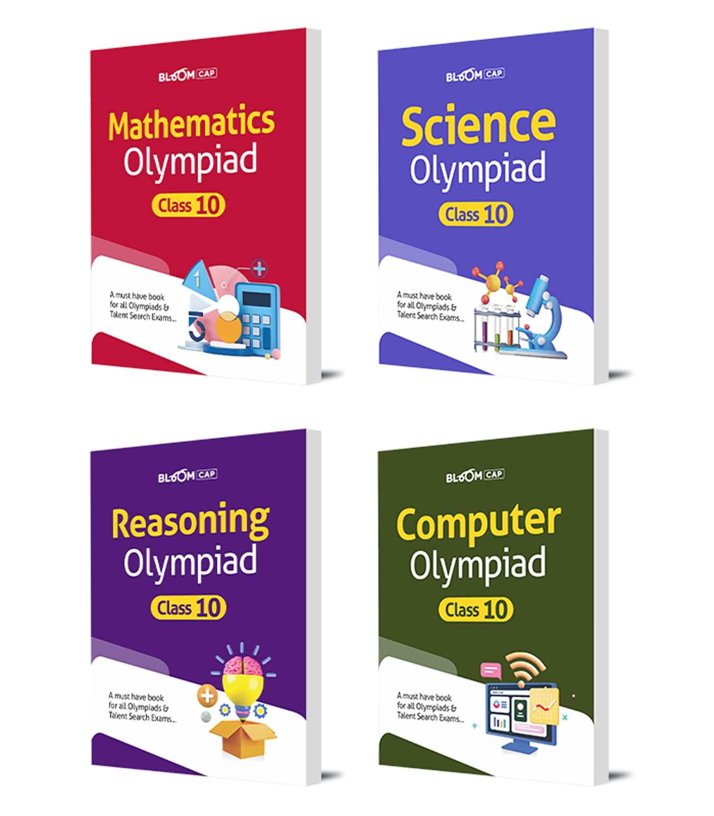 BLOOM CAP Olympiad Mathematics, Science, Reasoning,Computer Class 10