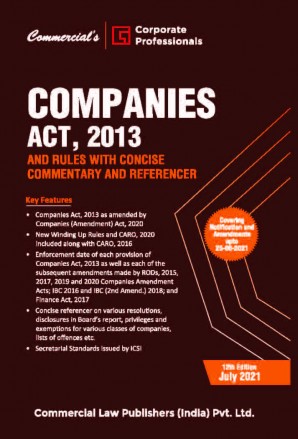 Companies Act, 2013 (Pocket Edition) HB