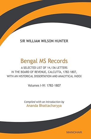 Bengal MS Records ( IV Volume Set)
