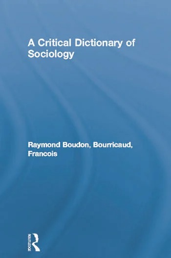A Critical Dictionary of Sociology