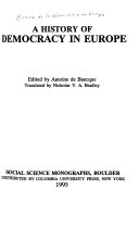 A History of Democracy in Europe