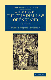 A History of the Criminal Law of England (Vol.I)