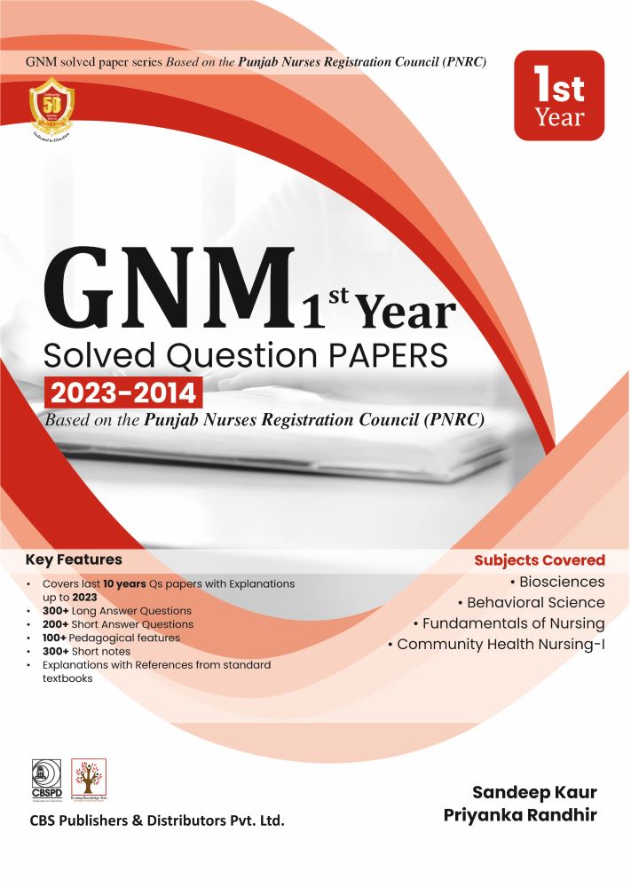 GNM 1st Year Solved Question PAPERS 2023-2014 Based on the Punjab Nurses Registration Council (PNRC)