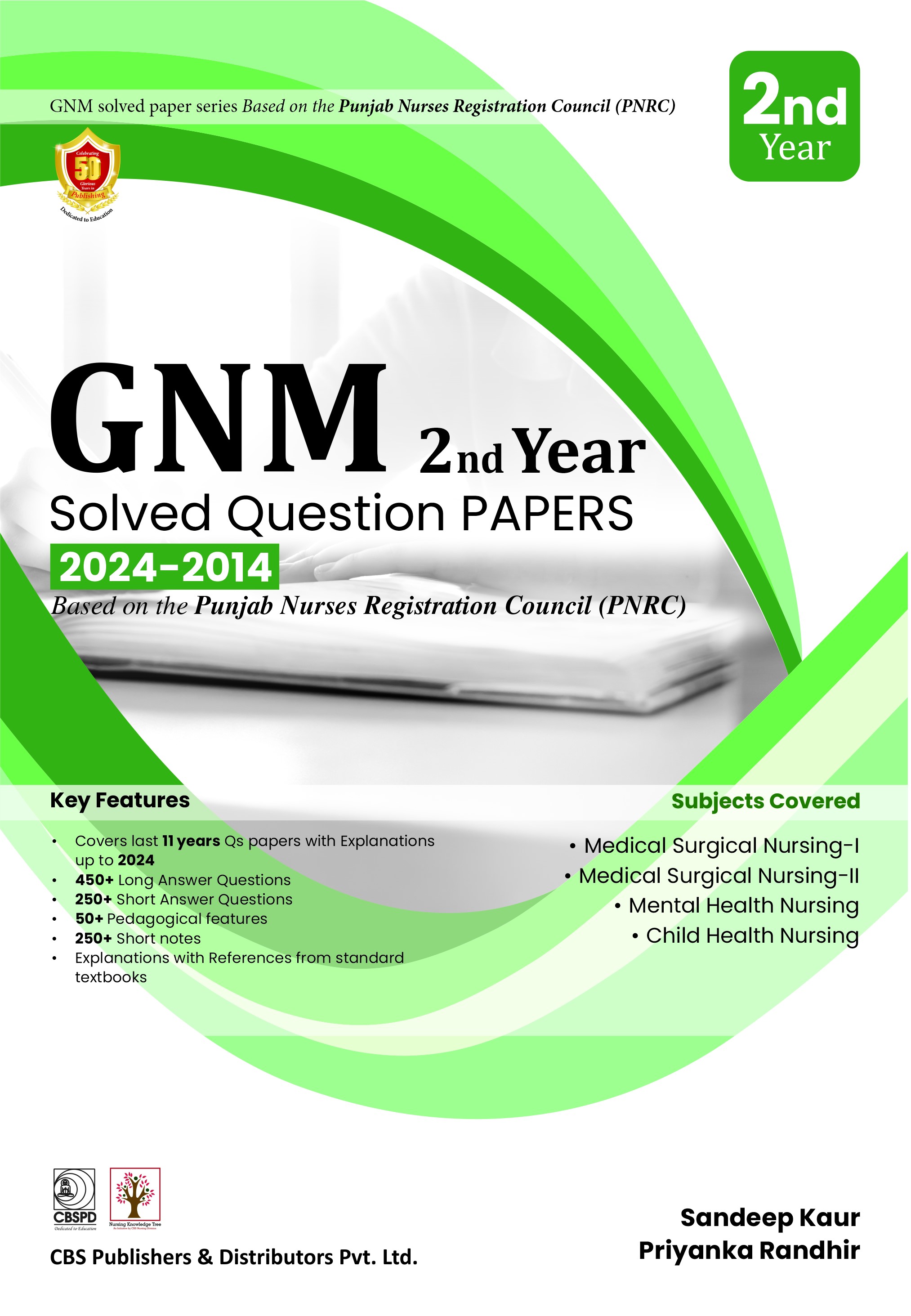 GNM 2nd year Solved Question Papers (2024-2014) Based on Punjab Nurses Registration Council
