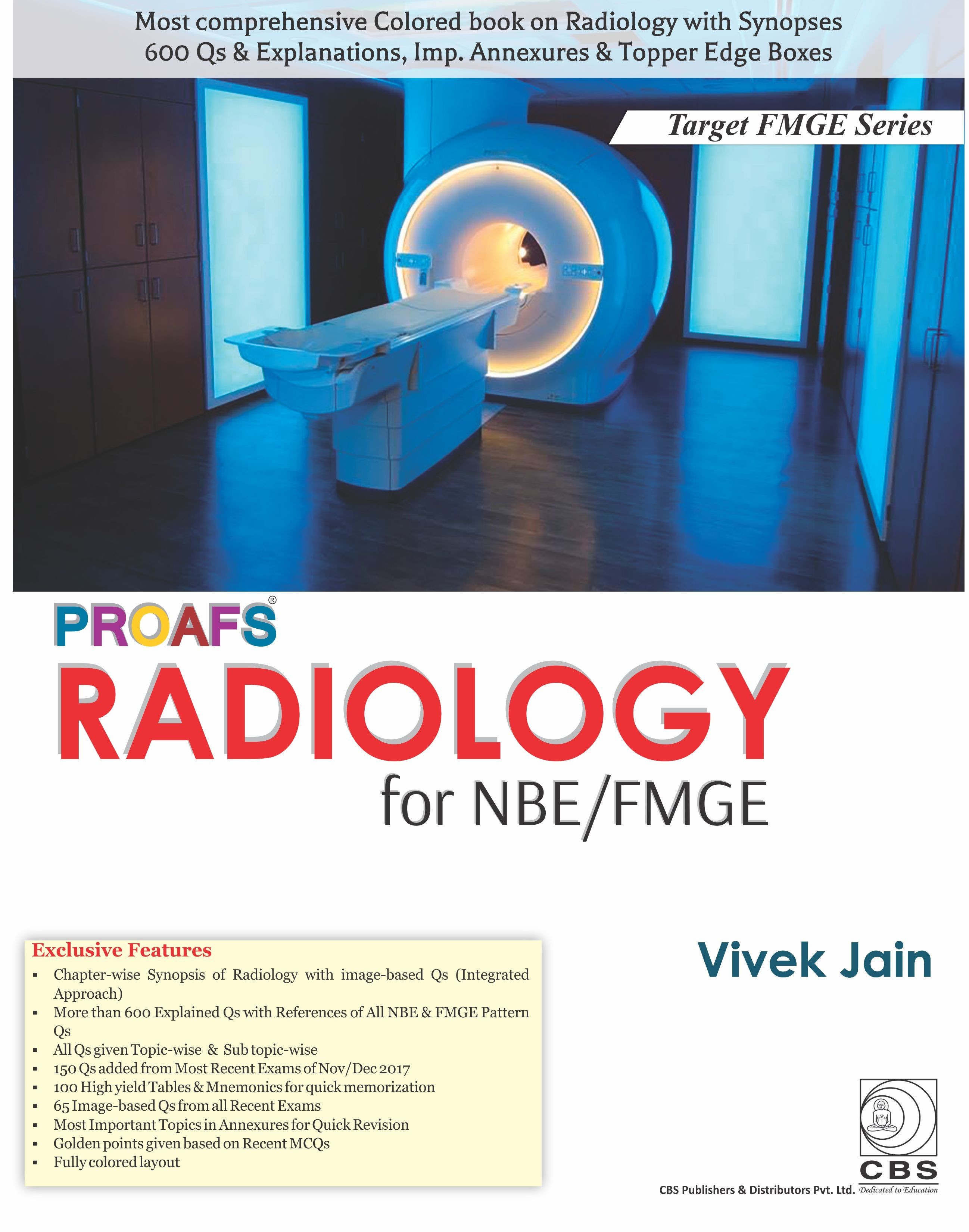 PROAFS RADIOLOGY FOR NBE FMGE (PB 2018) (TARGET FMGE SERIES)