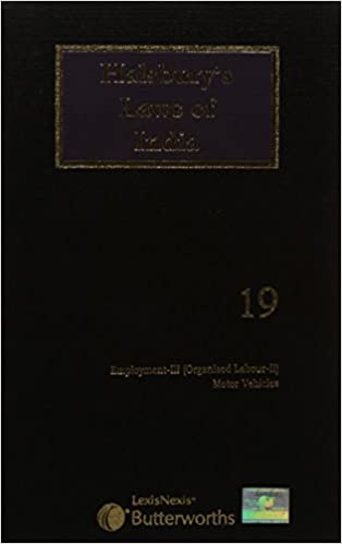 Halsbury's Laws of India-Employment – III (Organized Labour – II), Motor Vehicles; Vol 19