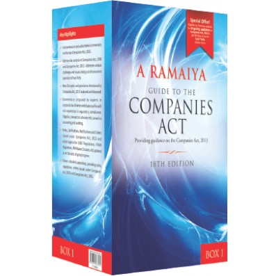 Guide to the Companies Act (Providing guidance on the Companies Act, 2013): Box 1 containing Volume 