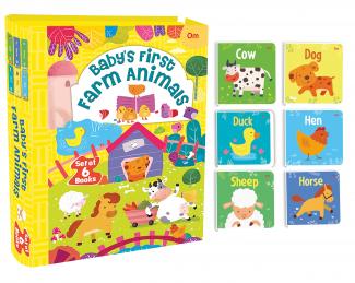 BABYS  FIRST FARM ANIMALS BOOKS BOX EDITION ( SET OF 6 BOOKS)