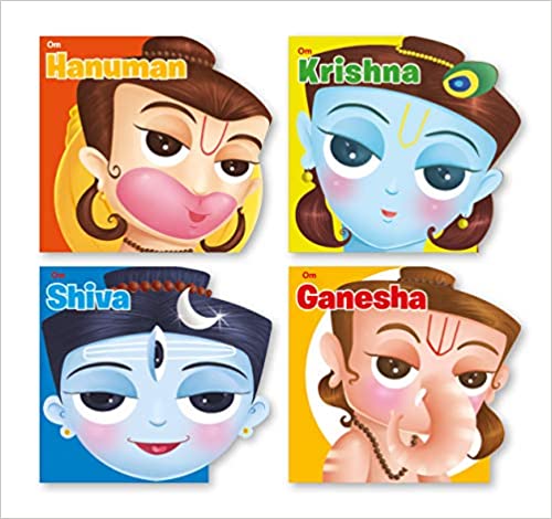 Cut Out Boards Books: Gods (Set of 4 Books) (KRISHNA, SHIVA, HANUMAN, GANESHA)