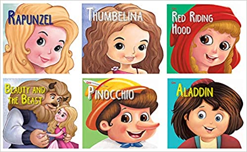 Cut Out Boards Books: Fairy Tales Pack 2 (Set of 6 Books) (RAPUNZEL, THUMBELINA, RED RIDING HOOD, BE
