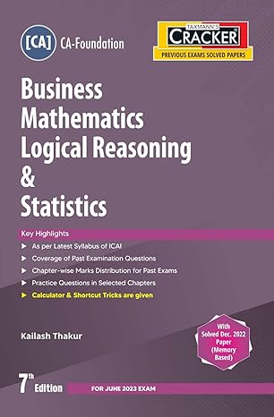 Business Mathematics Logical Reasoning & Statistics (Maths, Stats & LR | BMLRS) | CRACKER