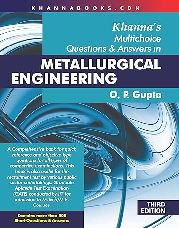 Khanna's Multichoice Questions & Answers in Metallurgical Engineering