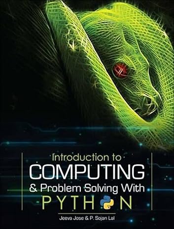 Introduction to Computing & Problem Solving With PYTHON