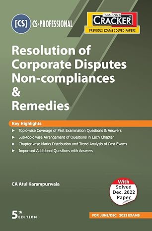 Resolution of Corporate Disputes Non-Compliances & Remedies (RCD | RCDNCR) | CRACKER