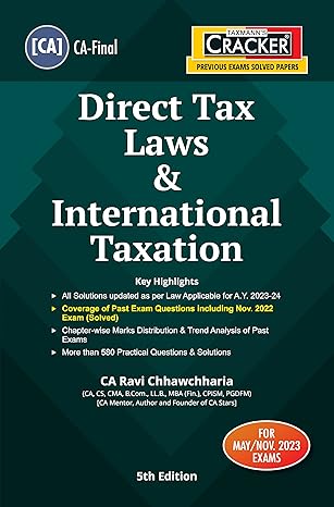 Direct Tax Laws & International Taxation (DT) | A.Y. 2023-24 | CRACKER